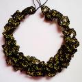 Yellow and Black - Necklace - beadwork