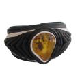 Bracelet with amber GJ-039 - Leather articles - making