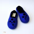 Blue / Black - Shoes & slippers - felting