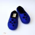 Blue / Black - Shoes & slippers - felting