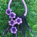 first flowers - Necklaces - felting