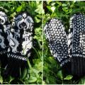 Black white - Gloves & mittens - knitwork