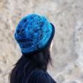 Spider turquoise hat :) - Hats - felting