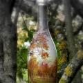Again autumn ... - Decorated bottles - making