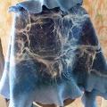 grayish blue - Wraps & cloaks - felting
