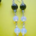 088th Agate, opalit - Earrings - beadwork
