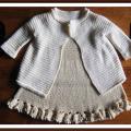 Dress with a coat of 6-9 months. girl - Children clothes - knitwork