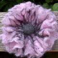pink poppy - Flowers - felting