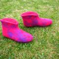 Raspberry sandals - Shoes & slippers - felting