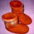 the Orange tapukai - Shoes & slippers - felting
