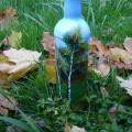 The Birches - Decorated bottles - making