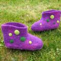 Violets musmiriukai - Shoes & slippers - felting