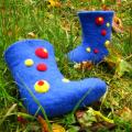 Another one bubble - Shoes & slippers - felting