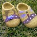Blue Bus - Shoes & slippers - felting