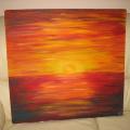 Sunset - Oil painting - drawing