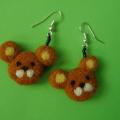 Bears - Earrings - felting