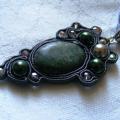 pendant " Moss Pearls " - Neck pendants - beadwork