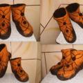 Chocolate orange :) - Shoes & slippers - felting