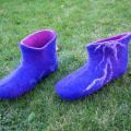 Thunderstorms II - Shoes & slippers - felting
