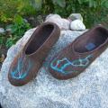 Electro chocolate - Shoes & slippers - felting