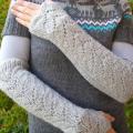 Gray wristlets - Wristlets - knitwork