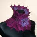 Purple collar - Scarves & shawls - felting