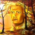 Autumn face - Oil painting - drawing