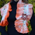 Orange scarf - Scarves & shawls - felting