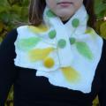 White scarf - Scarves & shawls - felting