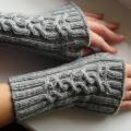 Gray bends - Gloves & mittens - knitwork