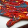 " Crazy color " - Gloves & mittens - felting