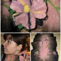 Scarf with sage - Scarves & shawls - felting