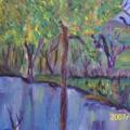 River - Oil painting - drawing
