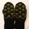 Mustard chocolate - Gloves & mittens - knitwork
