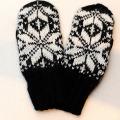 White snowflakes - Gloves & mittens - knitwork