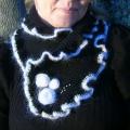 scarf black / white - Scarves & shawls - knitwork