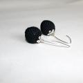 Black cherry - Earrings - needlework