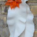 White scarf - Scarves & shawls - felting