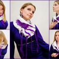 Violet sokoladas - Wraps & cloaks - felting