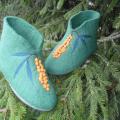 Sea Buckthorn :) - Shoes & slippers - felting