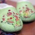 Spring shoots to - Shoes & slippers - felting