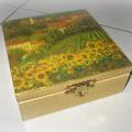 Box sunflower fields - Decoupage - making