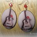 Guitars - Earrings - beadwork