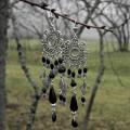 Black uogiukai - Earrings - beadwork