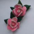 Roses appeared so sweet - Hair accessories - felting