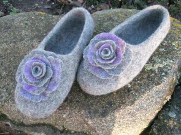  slippers gray rose - Shoes & slippers