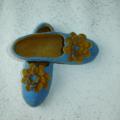blue trimmed with gelyte - Shoes & slippers - felting