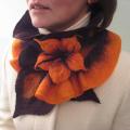 Oranges in chocolate - Wraps & cloaks - felting