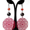 Earrings " Bullfighting " - Earrings - beadwork