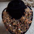 Agate and amber - Necklace - beadwork